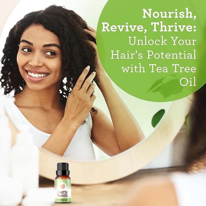 GuruNanda Tea Tree Essential Oil (0.5 Fl Oz) - 100% Pure, Natural and Undiluted Essential Oil for Diffusers - Perfect for Aromatherapy, Massages & DIY Recipes - Helps in Skin and Hair Care