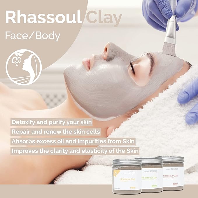 Fatima's Garden Rhassoul Clay with Herbs - Detox Facial Powder, 425g