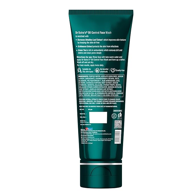 Dr Batras Face Wash Oil Control, 100g