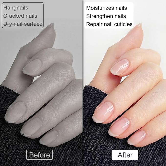 Cuticle Oil, Revitalizing Cuticle Oil for Nails with Vitamin E Green Tea Cuticle Oil Scented Repairs Cuticles Nail Treatment Moisturizing Nail Strengthener 73ml/2.6 Fl Oz
