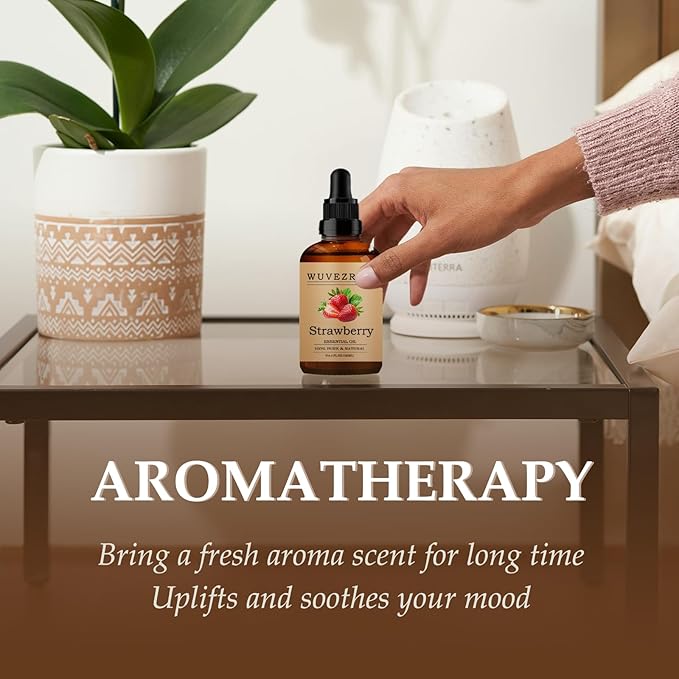 Strawberry Essential Oils 120ML, Pure Strawberry Essential Oil for Aromatherapy Diffuser - 4 Fl Oz