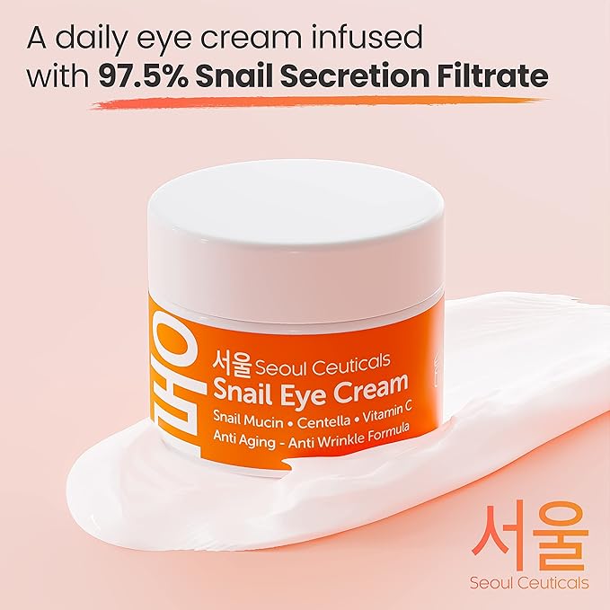 Korean Skin Care Set - Snail Mucin Glow Kit Contains Snail Hyaluronic Acid Serum + Snail Turmeric Mask + Snail Eye Cream + Snail Face Cream Moisturizer