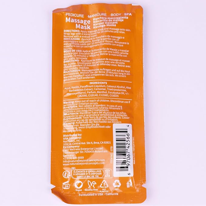 Pedicure Kit Foot Soak Set: Bubble Salt, Sugar Scrub, Massage Mask, Massage Lotion in a Box, 4 Step Foot Spa Kit for Dry Feet,Tired Feet(3 Set Mango)