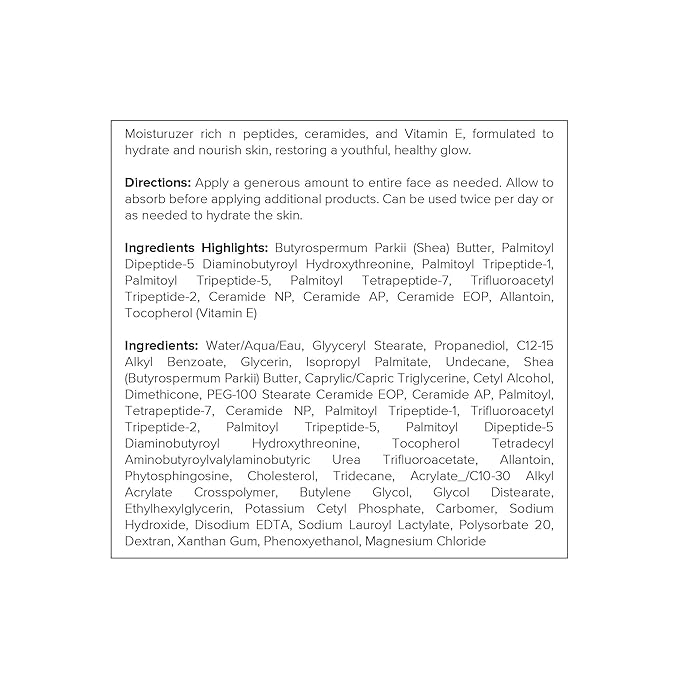 DRMTLGY Peptide Night Cream Face Moisturizer. Fragrance Free and Oil Free Hydrating Facial Moisturizer for All Skin Types. 2.1 oz, 2 pack