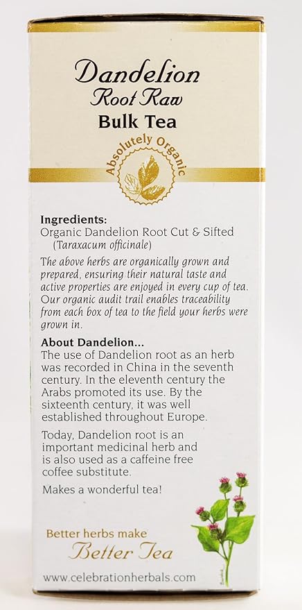 CELEBRATION HERBALS Dandelion Root Raw Organic 65 gm, 0.02 Pound