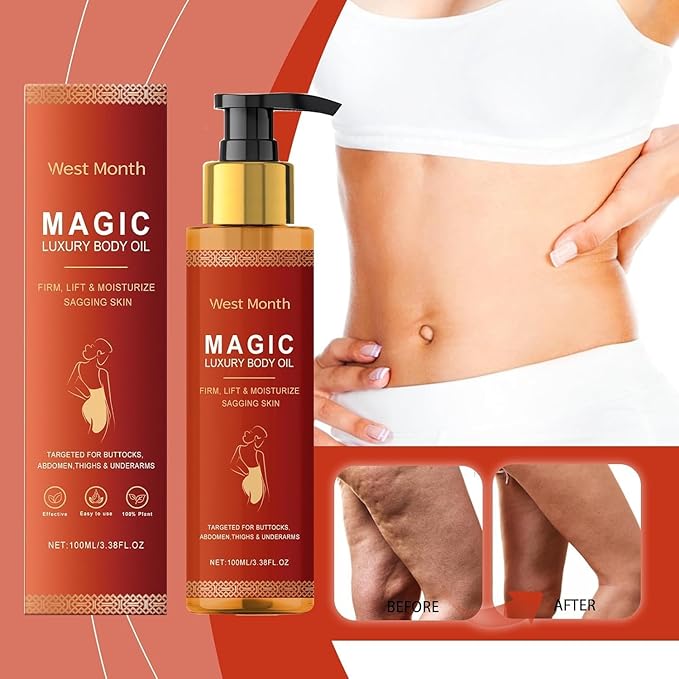 Body Firming Oil – Full Body Use, Hydrating and Firming Skin Oil for Arms, Chest, and Thighs – with Vitamin E, Rosehip, and Almond Oil. (1)