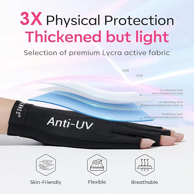 modelones UV Gloves and Cuticle Oil, 15ml Nail & Cuticle Care Strengthener Oil Vitamin E + B Fragrance-Free Cuticle Revitalizing Oil for Nail Growth and Gel Nail Polish