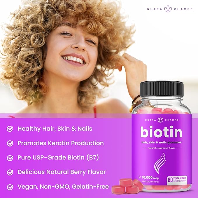 NutraChamps Biotin+ & Biotin. The Complete Duo for Hair, Skin and Nails.