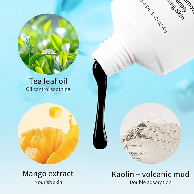 RtopR Blackhead Remover Peel Off Mask for Face,Black Blackhead Face Mask,Blackhead Remover Nose Pore Strip for All Skin Types