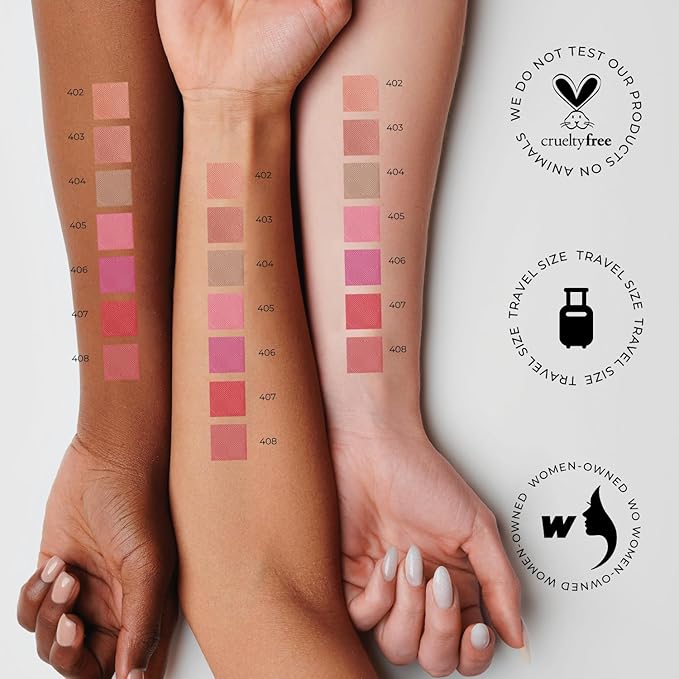 Blush Cheek Taupe Color Mini - Natural, Lightweight, Smooth, Blendable Powder - Shading & Contouring - 4 Universal Shades Powder Blush - Cruelty Free - № 404 (Taupe) - 3.8g / 0.13