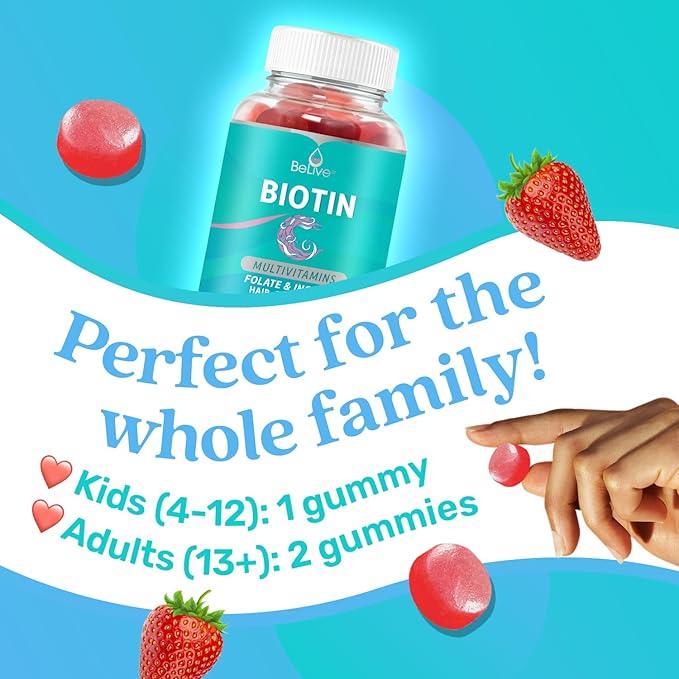 BeLive Biotin and Multivitamin D3 & B12 Bundle for Hair Growth, Healthy Skin & Nails, Enhanced Bone & Muscle Strength, Hearth Health and Energy