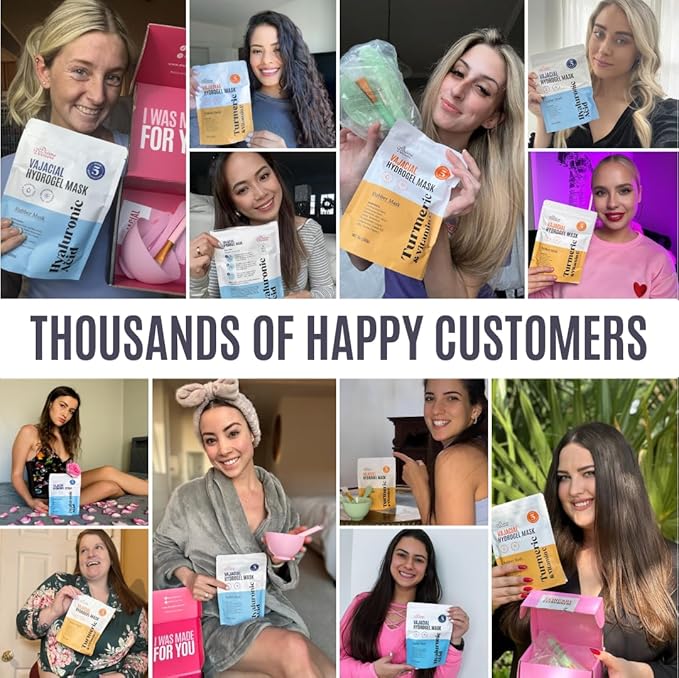 Divine Derriere Vajacial Hydrogel Mask - Premium Modeling Mask with Turmeric & Vitamin C - Deeply Purifying & Super Hydrating Facial and Vajacial Masks, Hydro jelly Peel-Off Powder Complete Kit