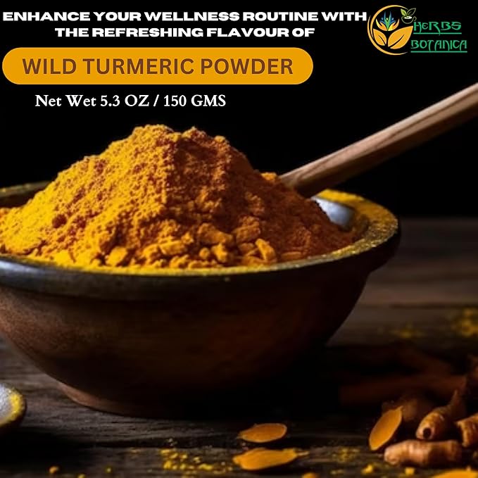 Wild Turmeric Powder 100% Pure Kasturi Turmeric for Face, Skin Care & DIY Beauty – Natural Powder for Acne, Dark Spots & Hyperpigmentation 5.3 oz Resealable Pack