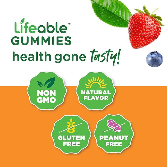 Lifeable Collagen & Biotin + Moringa Leaf, Gummies Bundle - Great Tasting, Vitamin Supplement, Gluten Free, GMO Free, Chewable Gummy