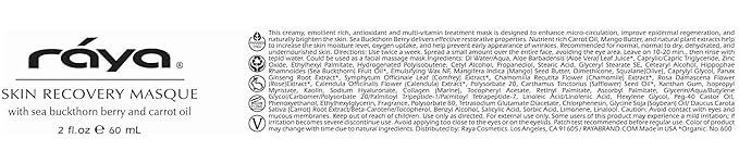 Raya Skin Recovery Masque (600) | Calming, Multi-Vitamin Facial Treatment Mask for Dry and Dehydrated Skin | Nourishes, Brightens, and Refines Complexion