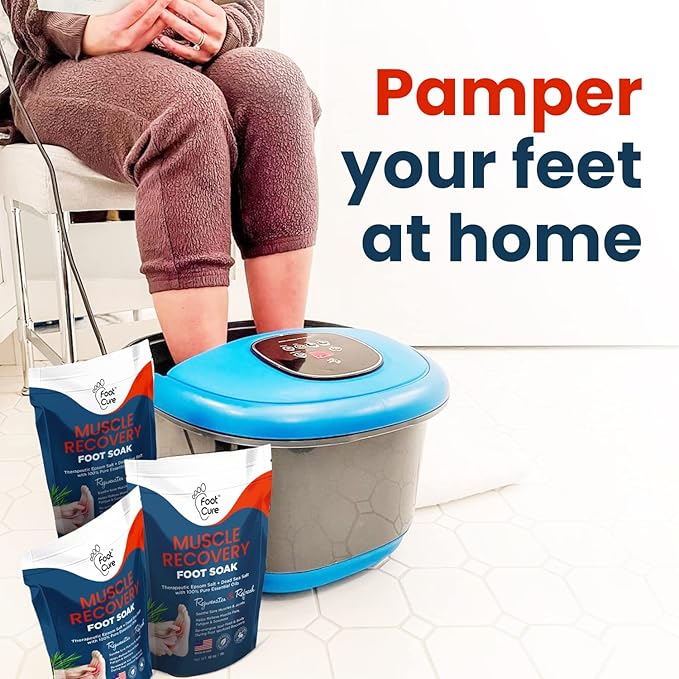Toenail Repair Pedicure Kit with Muscle Relief Foot Soak with Epsom Salts - All Natural Salts for Post Workout Recovery - Softens Calluses - Soothes Sore Tired Feet