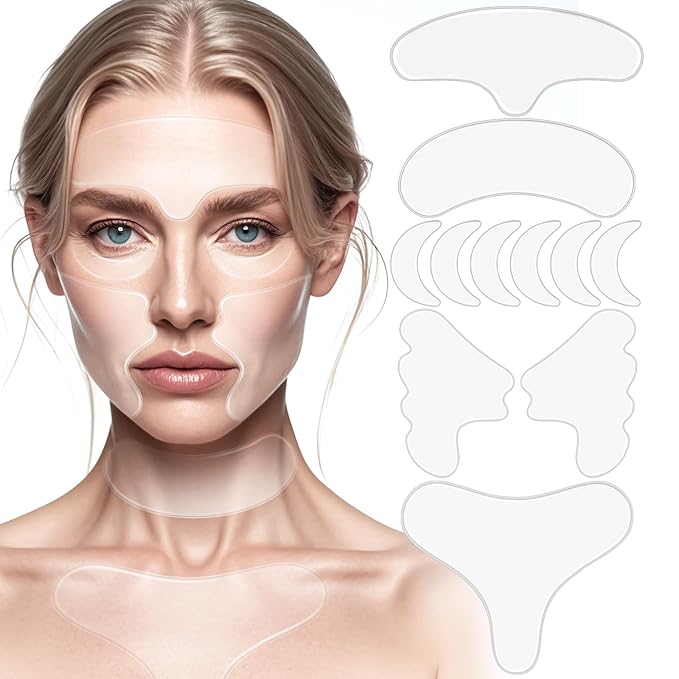 Neck Wrinkle Patches, Anti Wrinkle Silicone Patches,Reusable Chest Firming and Tightening Facial Masks, Collagen Neck Fine Line Pads for Women Reduce Fine Wrinkles, Moisturizing & Firming