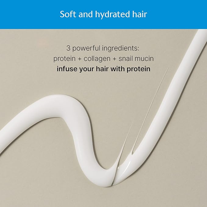 LA'DOR Keratin Power Glue Leave-In Conditioner Protein Hair Treatment Mask Heat Protectant Gloss Shine Snail Mucin Detangler Serum for Dry Damaged Curly Color Treated Bleached Hair 5.3 Oz LADOR Korean