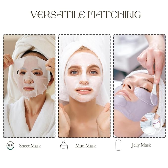 Ideal Swan 4 Pack Reusable Silicon Anti Mask - Wrinkle Silicone Face Mask Holder, Moisturizing Facial Mask Cover, Prevent Evaporation, Beauty Face Tool