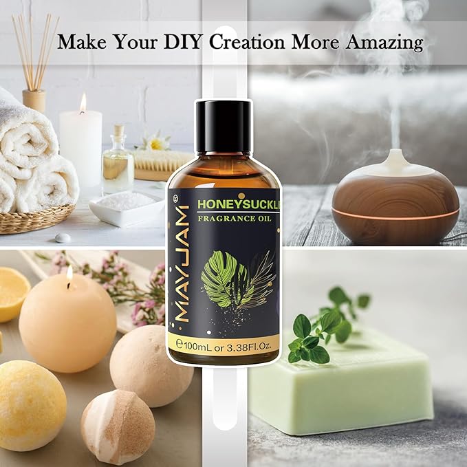 Honeysuckle Fragrance Oils Essential Oil - Honeysuckle Oil for Diffusers, 3.38FL.OZ/100ML Large Volume Fragrance Oil with Premium Glass Dropper