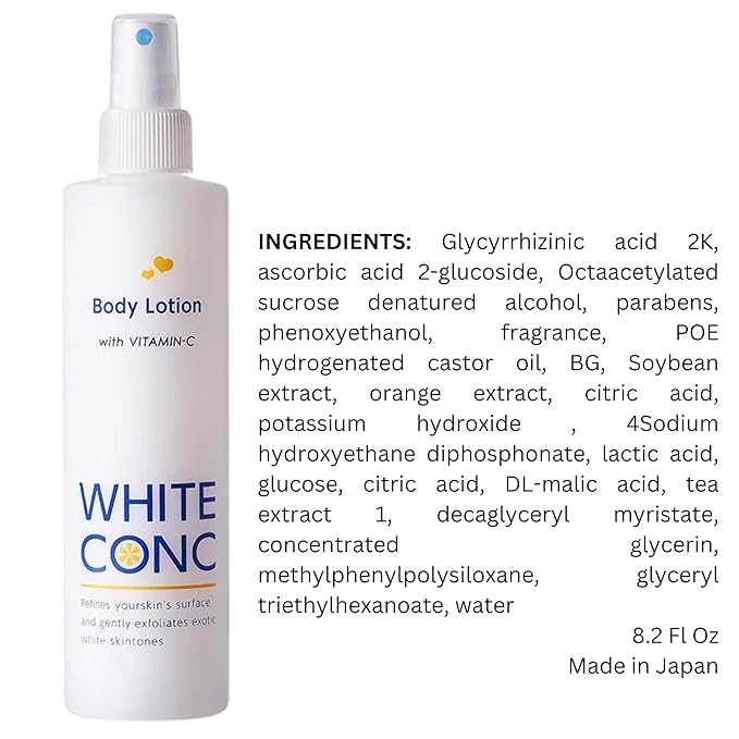 Vitamin C Moisturizing Body Lotion Spray, Japanese Hydrating Body Moisturizer for Dry Skin for Women & Men, Nourishing Skincare 8.2 oz