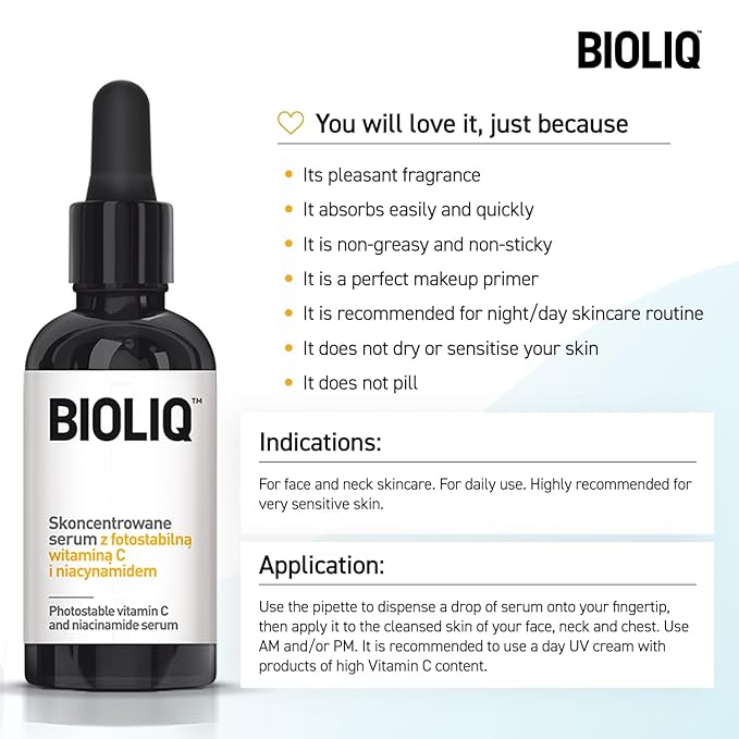 Pro Photostable Vitamin C & Niacinamide Serum - with Green Fruit Extract and 10% SAP Concentration - For Radiant and Supple Skin - 20ml