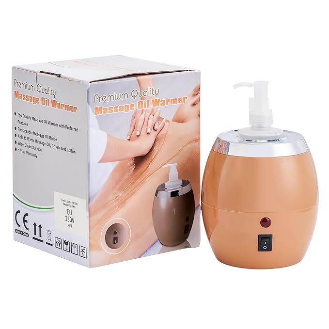Master Massage Golden Touch Single Bottle Oil Warmer - Professional Lotion Heater With Empty Bottle - Original Design Cream Heating Device - One Dispenser Heating Furnace