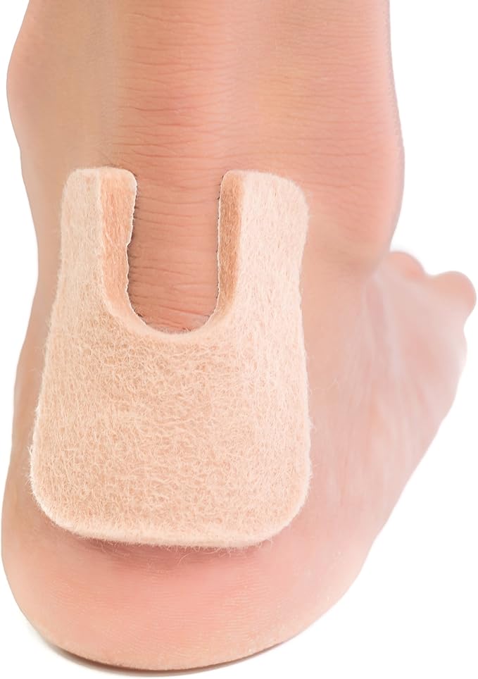 ZenToes Callus Pads | U-Shaped Design Moleskin Blister Pads | Self-Stick Adhesive Felt All Day Comfort Cushions for Calluses and Corns | Reduce Pressure and Friction | 48 Count (Beige)