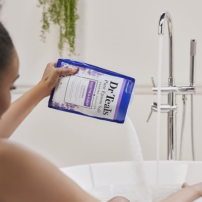 Dr Teal's Epsom Salt Magnesium Soak, Soothe & Sleep with Lavender, 3 lbs