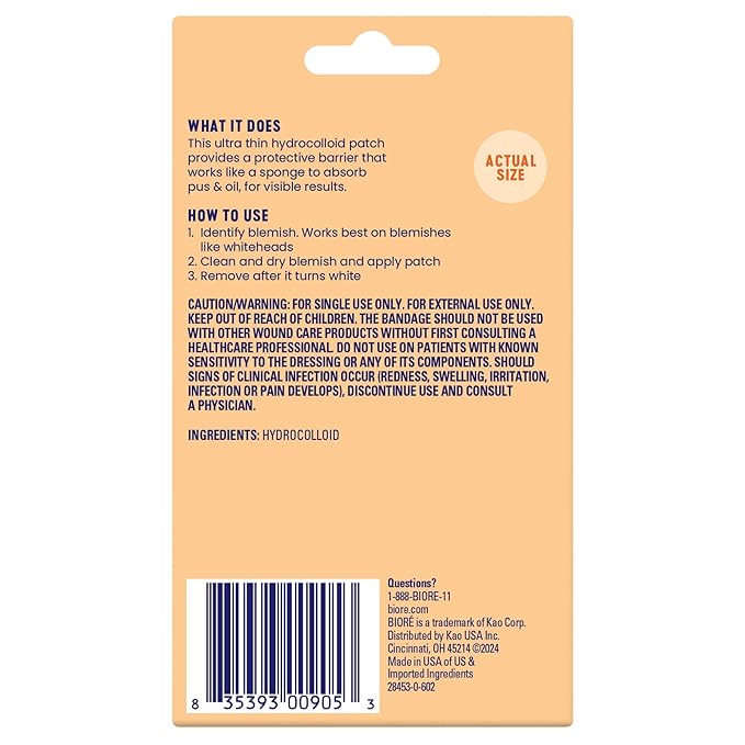 Bioré Pimple Patches, Cover & Conquer Blemish Patch, Medical Grade Ultra-Thin Hydrocolloid for Covering Zits and Blemishes, HSA/FSA Approved, 30 Count (Pack of 3)