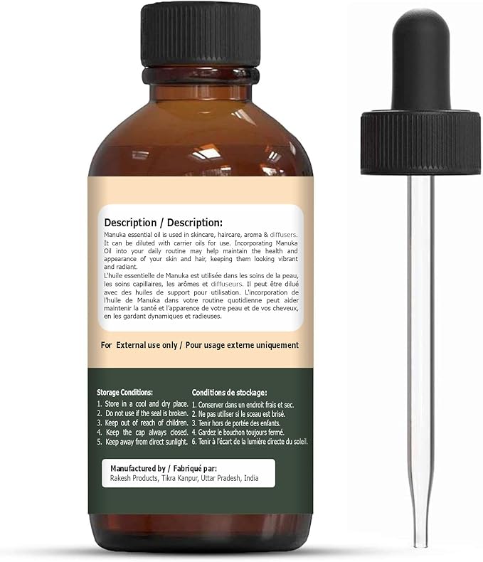 Manuka (Leptospermum scoparium) Oil | Pure & Natural Oil for Skin Care. Hair Care, Aroma & Diffusers- 30ml/1.01fl oz