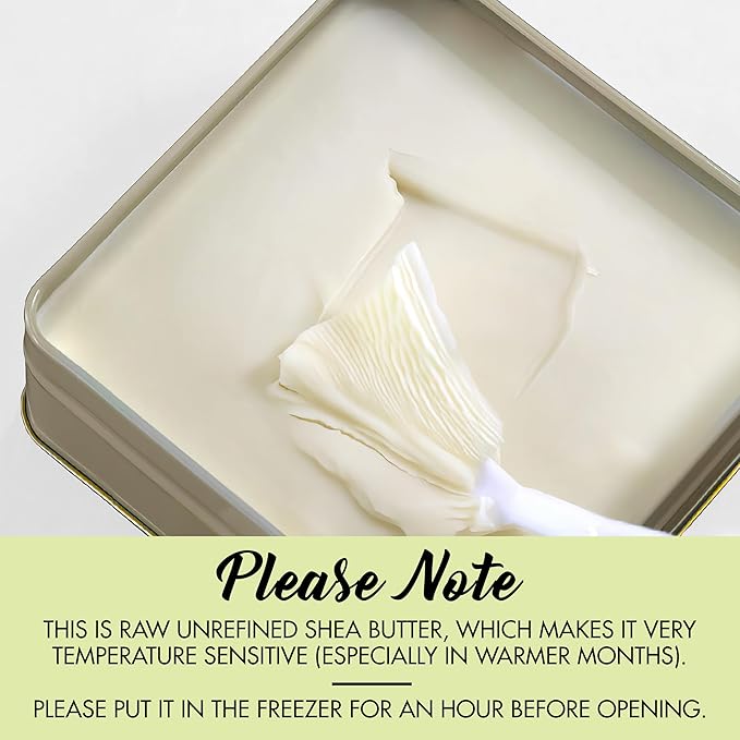 Eu'Genia Extra Strength Shea Butter Gift Set – Tins with Bag Gift Note & Tissue Paper – Intensive Moisturizing & Nourishing Shea Butter (2 Pack, Unscented)