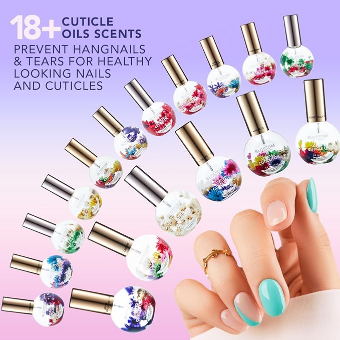 Blue Cross Professional Nail Care Nourishing Scented Cuticle Softener Oil Balm Conditioning Stick + Blossom Hydrating Moisturizing Scented Cuticle Oil, 2 Pack Rose Bundle