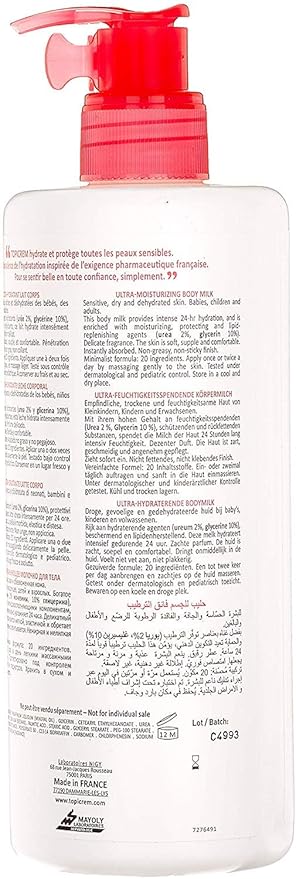 Topicrem Ultra-Moisturizing Body Milk 2 x 500ml