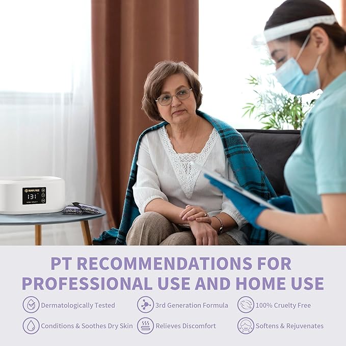 Paraffin Wax Kit - 10 Packs Lavender Paraffin Wax Refills with Silicone Brush - Paraffin Wax for Hand and Feet Refill, Paraffin Wax for Hands, Skin Moisturizing, Non-Greasy, Easy-Peeling