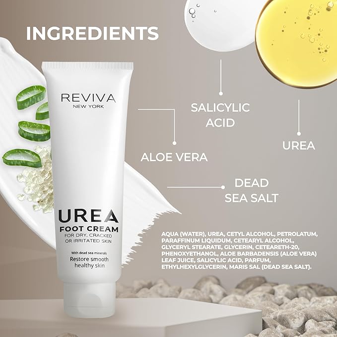 Foot Cream with Urea + Salicylic Acid & Dead Sea Minerals – Intensive Foot Cream for Dry, Cracked Heels & Feet, Callus Remover & Toenail Softener – Deep Moisturizing & Skin Repair for Cracked Feet