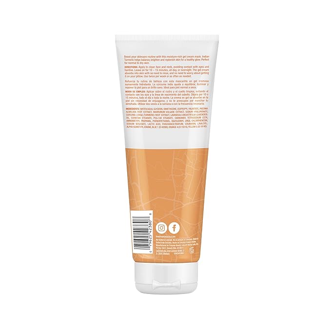 Freeman Exotic Blends Hydrating Indian Turmeric Gel Cream Facial Mask, 6 fl.oz./175 mL Tube