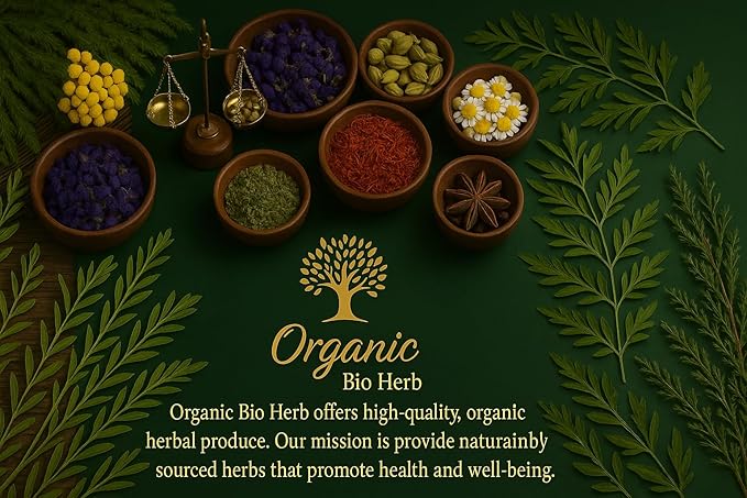 Organic Bio Herbs-Organic Dried Lady's Mantle Herb (Alchemilla vulgaris) Organic Dried Lady's Mantle Herb | Loose Leaf, Natural, Premium Quality | Herbal Tea & Remedies | Alchemilla vulgaris | Handpicked & Air-Dried 6 Oz.