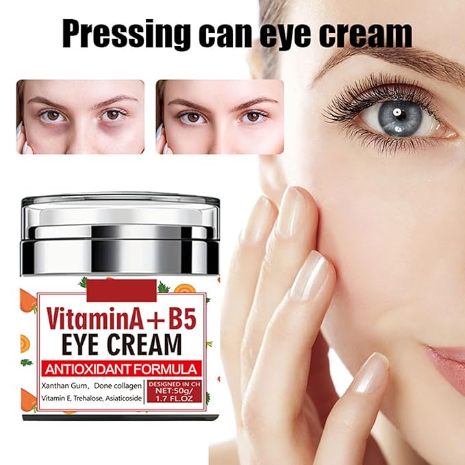 Anti-Aging Eye Cream Revitalizing Under Carrot Eye Cream with Vitamin E and B5 for Puffiness Dark Circles Fine Lines Moisturizing Firming Eye Cream,1.7 FL Oz