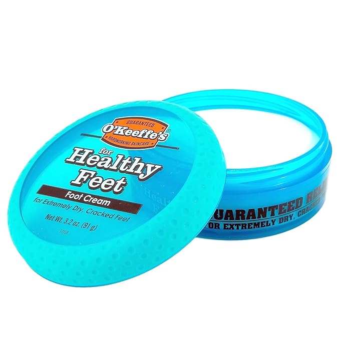Moisturizing Gel Heel Socks or Sleeves, 2 Pairs, Pink, Large, O'keeffe's Healthy Feet Foot Cream for Cracked Heels, Callus Treatment Bundle