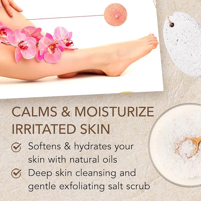 O Naturals Exfoliating Dead Sea Salt Grapefruit Essential Oil Face Body & Foot Scrub. w/Vanilla &. Hydrating Exfoliate Dead Skin, Men & Women Scrub 18oz