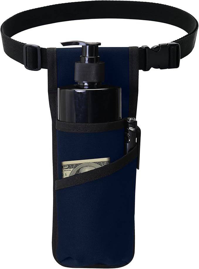 Massage Bottle Bag Massage Oil Holster Lotion Holster Massage Therapist Massage Oil Holster Massage Lotion (TH-XJ1kd-Dark blue)