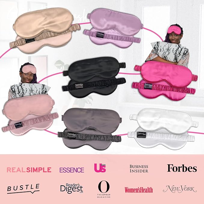 CELESTIAL SILK 100% Silk Sleep Mask for Women with Silk Covered Elastic Strap, Eye Mask for Sleeping (One Size, Taupe)