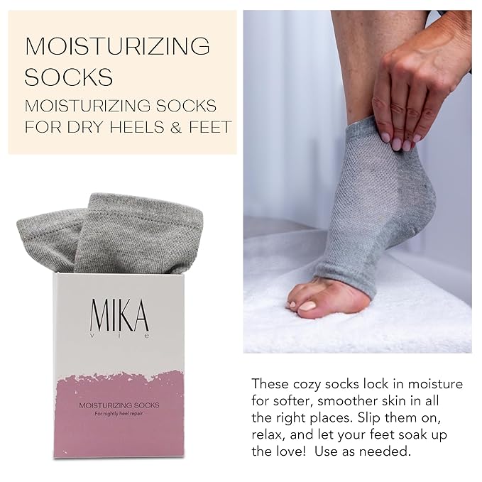 Foot Balm & Foot Socks | Moisturizing Foot Balm for Dry Cracked Feet, Urea Cream & Foot Moisturizer, Foot Balm Softens & Exfoliates Skin