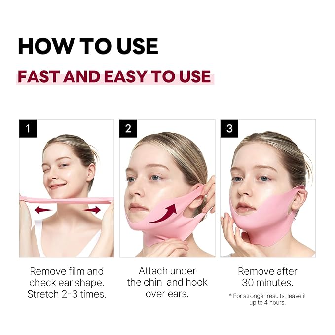 ROUND LAB Camellia Deep Collagen V Lifting Gel Mask 10g/0.35oz *14EA | face toning belt, collagen v-line mask, improves sagging skin, lifting & firming, double-chin mask, instant cooling & depuffing