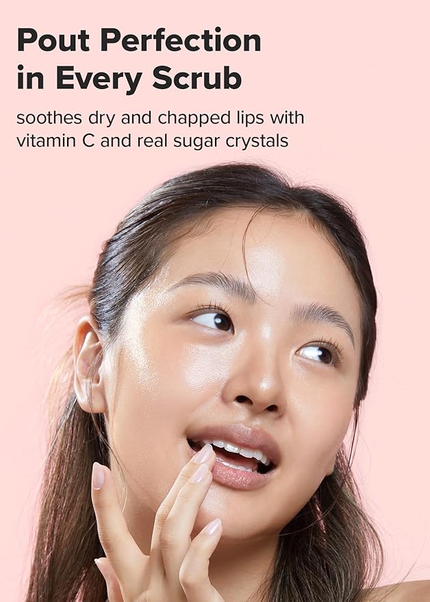 I DEW CARE Overnight Lip Scrub - Cushy Crush | Sugar Vitamin C, Scrubber Exfoliator Products, for Dry and Chapped, Vegan, Mother's Day, 1.05 Oz
