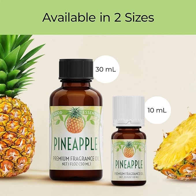 Good Essential – Professional Pineapple Fragrance Oil 30ml for Diffuser, Candles, Soaps, Lotions, Perfume 1 fl oz