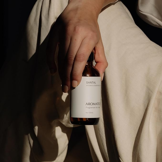 AromaTech Santal Aroma Essential Oil Blend: Luxury Hotel Inspired Aromatherapy with Amber, Vanilla, Cedar & Sandalwood for Ultrasonic Diffusers & Nebulizers - 16 fl oz, 500 ml