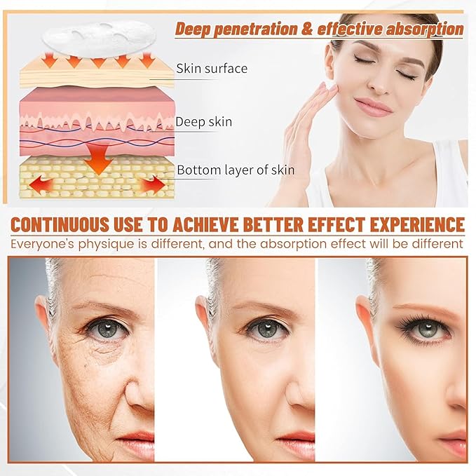 Bio Collagen Face Mask Overnight, Bio-Collagen Deep Collagen Anti-Wrinkle Lifting Mask Korean Skin Care Face Mask Sheet, Improve Moistur, Elasticity and Wrinkle (6Pcs)