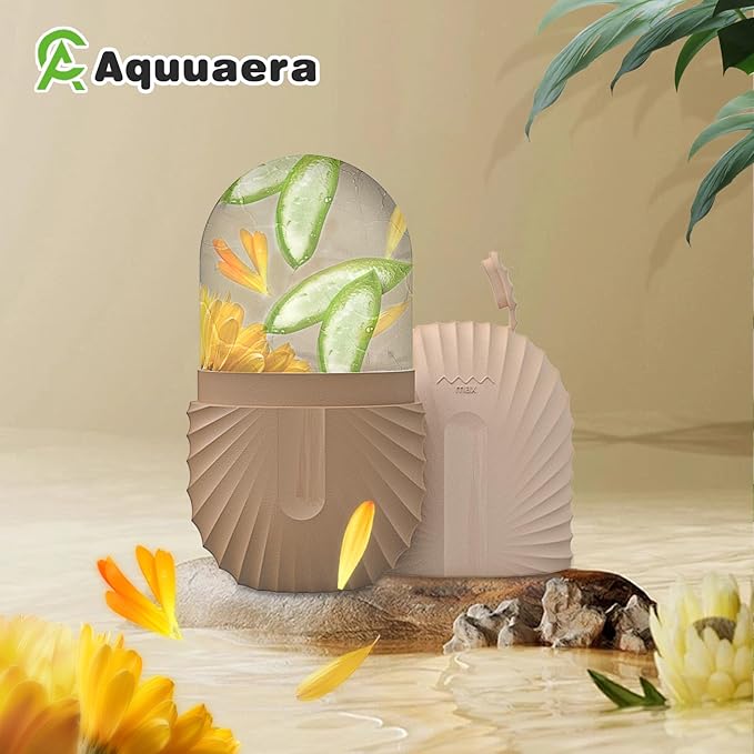 Ice Face Roller, Ice Cube Roller for Face,Facial Beauty Ice Roller Skin Care Tools,De-Puff Eye Bags, Reduce Migraine Pain(Brown)